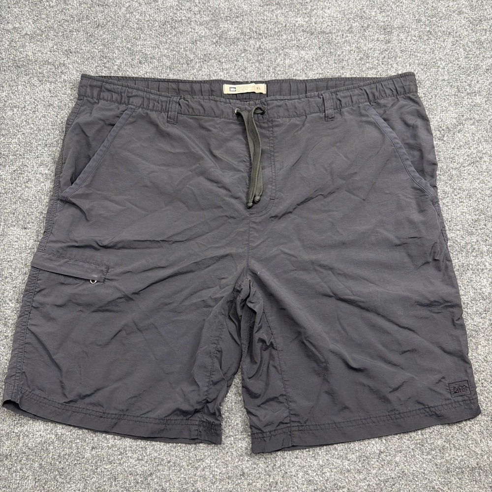 REI Swim Trunks‎ Mens XL Gray Drawstring Mesh Lined Beach Elastic Waist